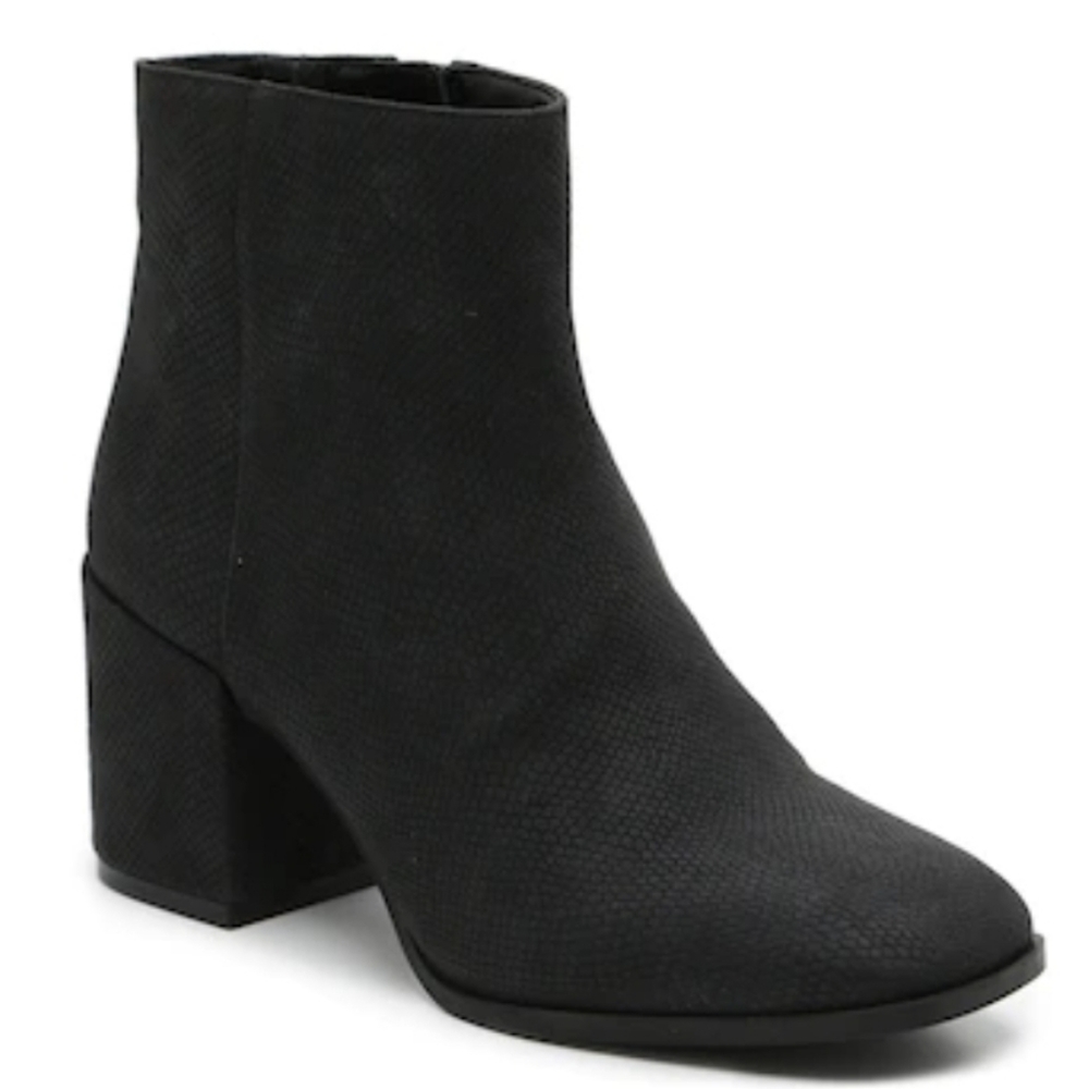 Mix No 6 black faux snake skin ankle boot in size 8